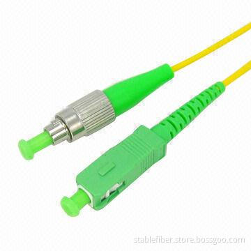 SM SCAPC-FCAPC Simplex Fiber-optic Patch Cord, -40 to 85°C Operating Temperature